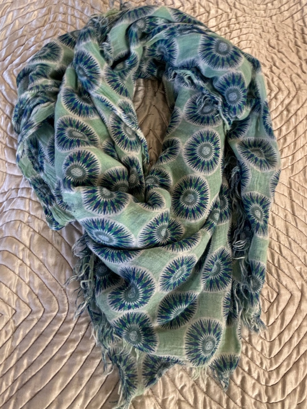 Giulietta Romeo Huge Lightweight Cotton Scarf Boho Beach Sarong Pareo Tie Dye